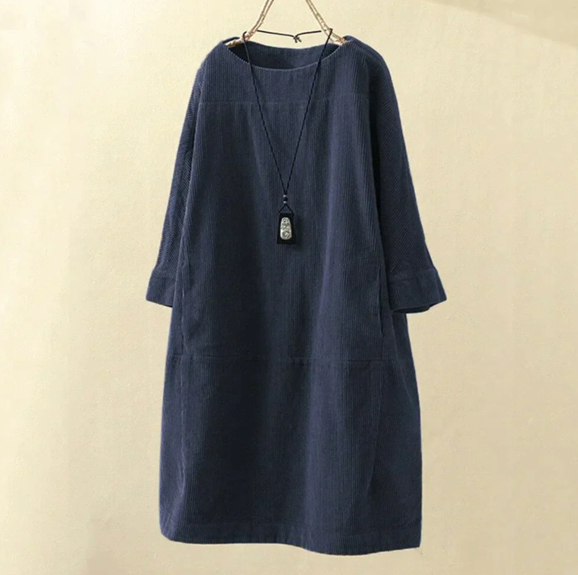 Variant image for Damen Stylisches Kord Kleid mit Bequemer Passform-13