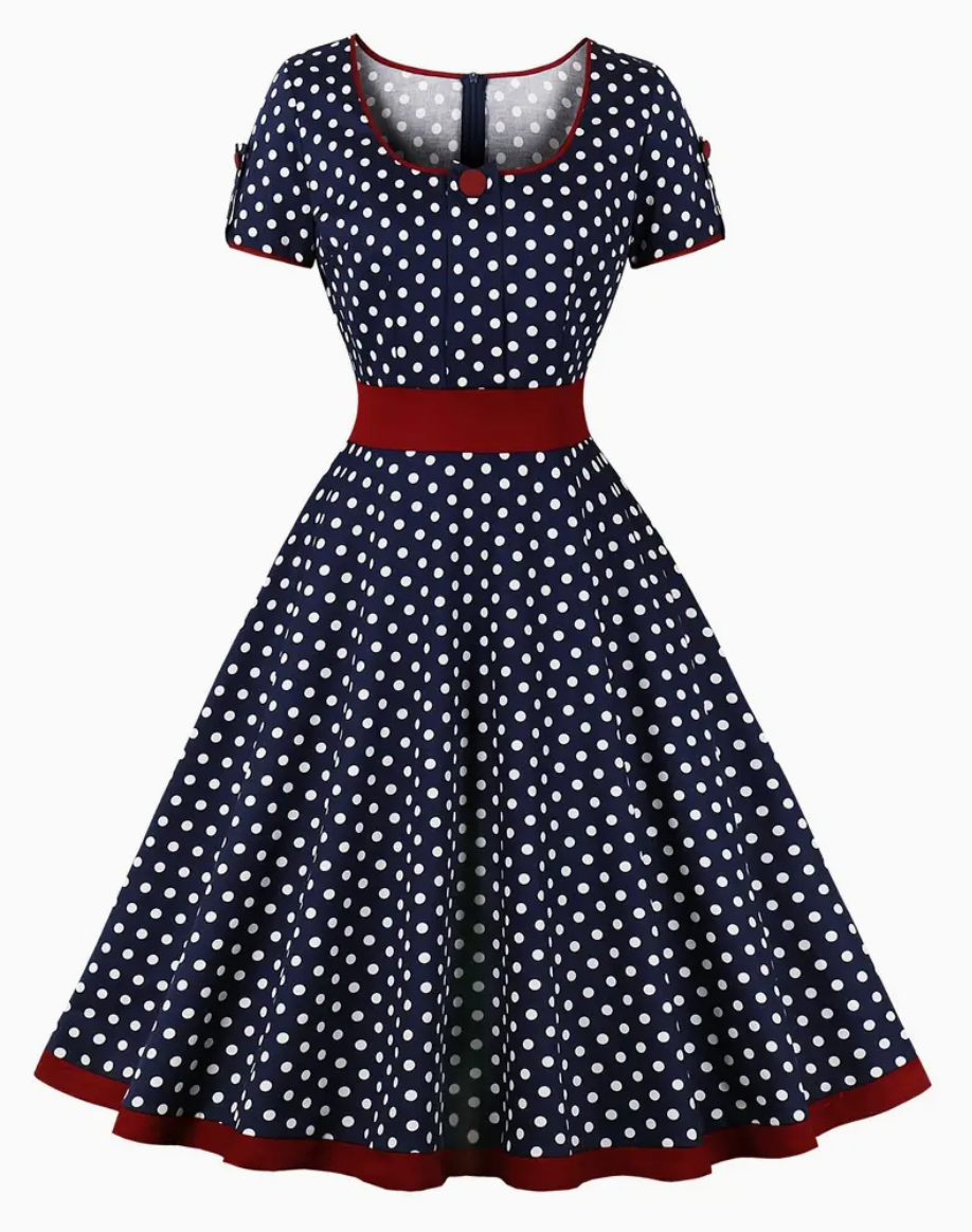 Variant image for Damen Verspielt Leichtes Sommerkleid mit Charmantem Polka-Dot-Muster-9