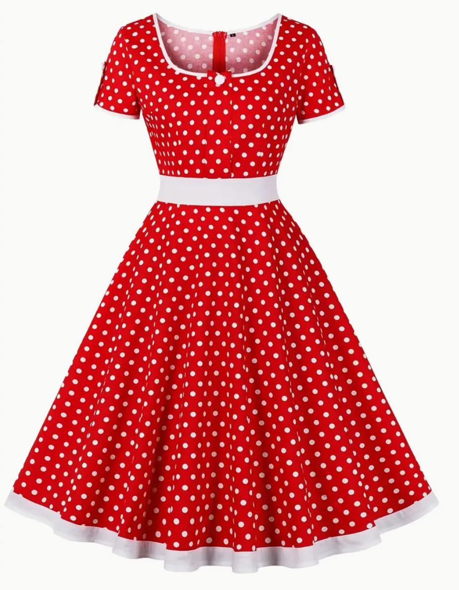 Variant image for Damen Verspielt Leichtes Sommerkleid mit Charmantem Polka-Dot-Muster-25