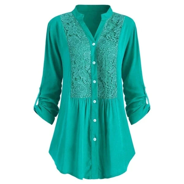 Variant image for Damen Modische Luftige Bluse mit Puffärmel für Vielseitige Anlässe-9