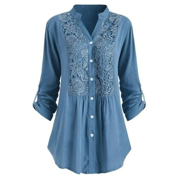 Variant image for Damen Modische Luftige Bluse mit Puffärmel für Vielseitige Anlässe-33