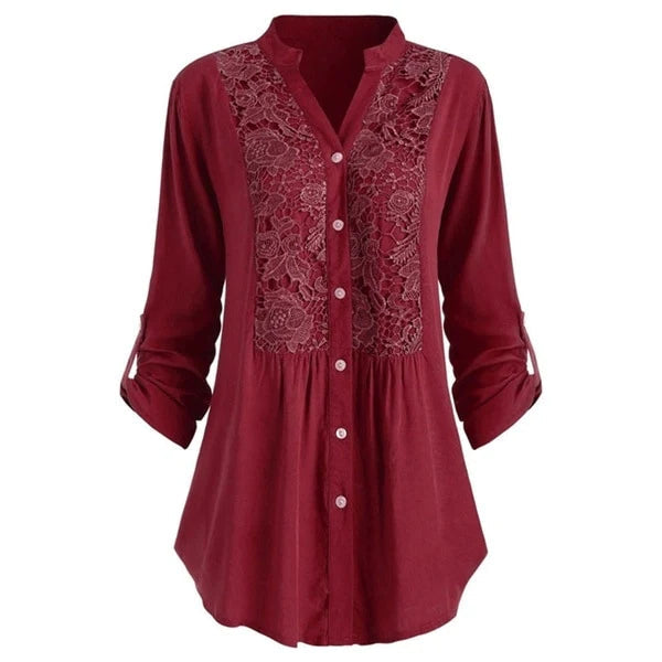 Variant image for Damen Modische Luftige Bluse mit Puffärmel für Vielseitige Anlässe-49