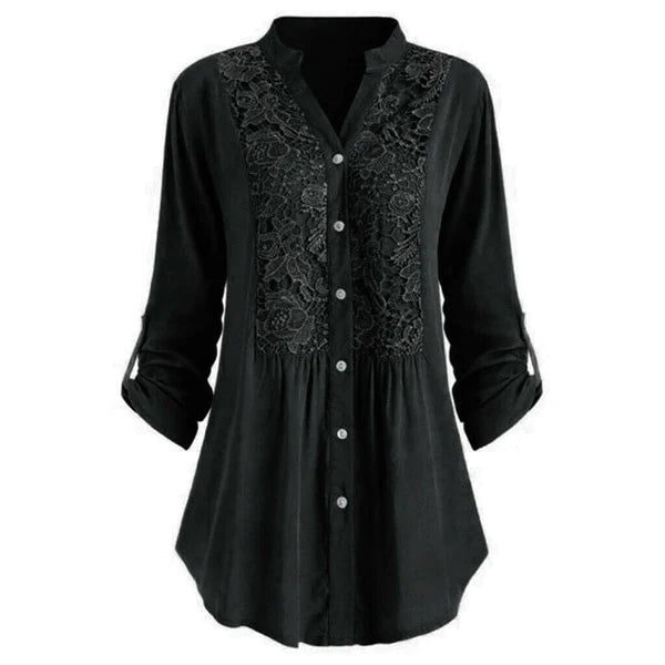 Variant image for Damen Modische Luftige Bluse mit Puffärmel für Vielseitige Anlässe-57