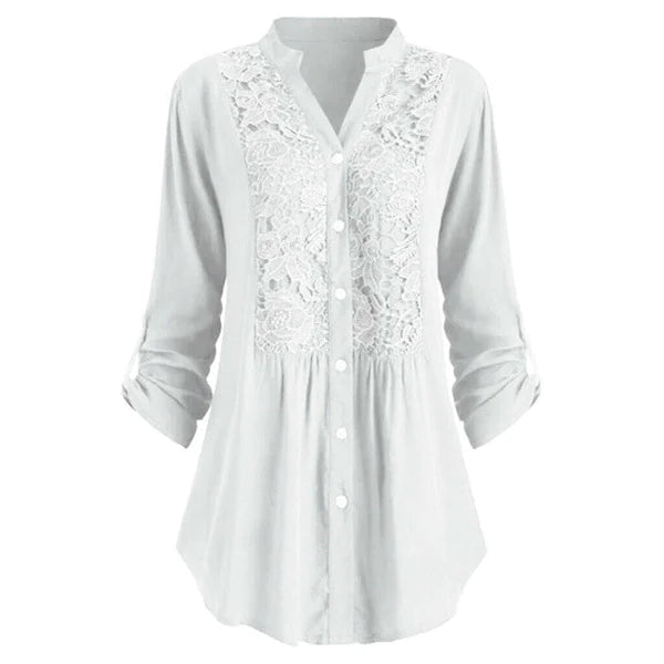 Variant image for Damen Modische Luftige Bluse mit Puffärmel für Vielseitige Anlässe-4