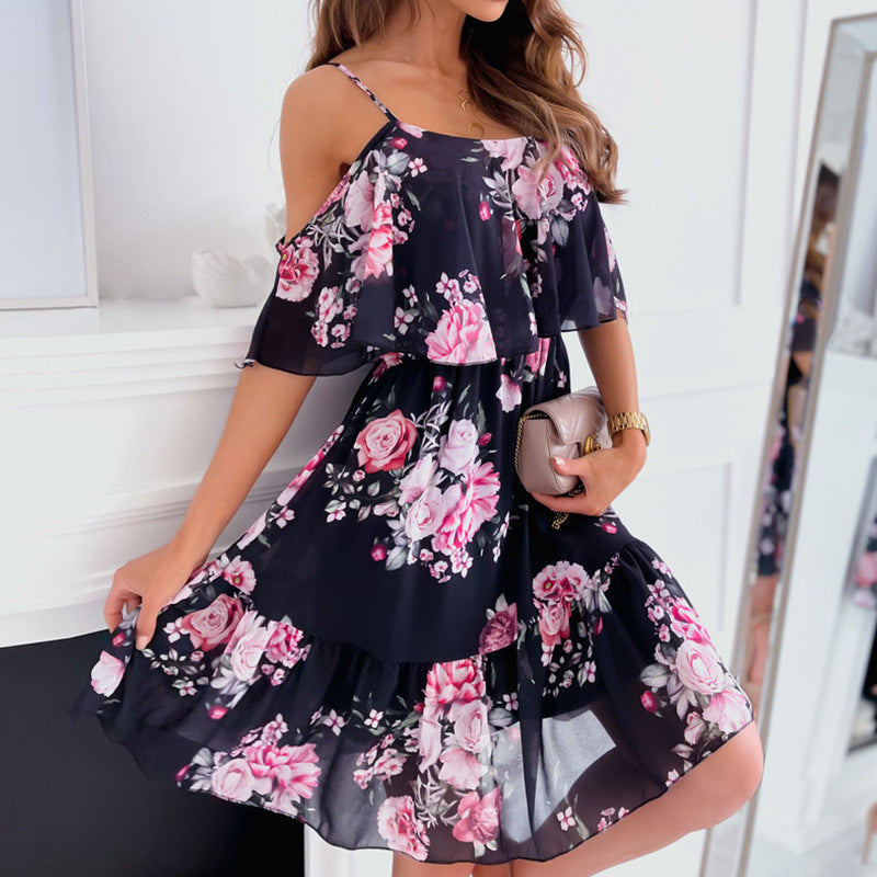 Damen Elegantes Fließendes Kleid mit Hochwertigem Stoff für Vielseitige Anlässe