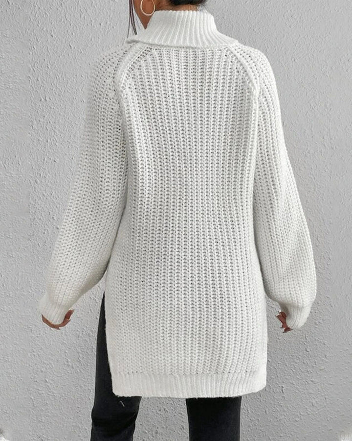 Lässiger Baumwoll-Rollkragenpullover für Damen | Perfekt für lässige Tage