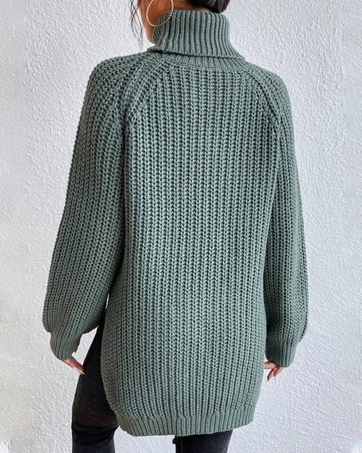 Lässiger Baumwoll-Rollkragenpullover für Damen | Perfekt für lässige Tage