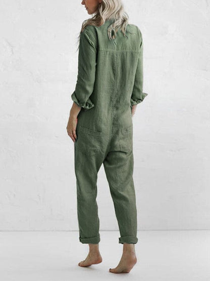 Mecia - Jumpsuit - Lässig - Moderner Stiln Leinen - Ideal für Alltagskleidung