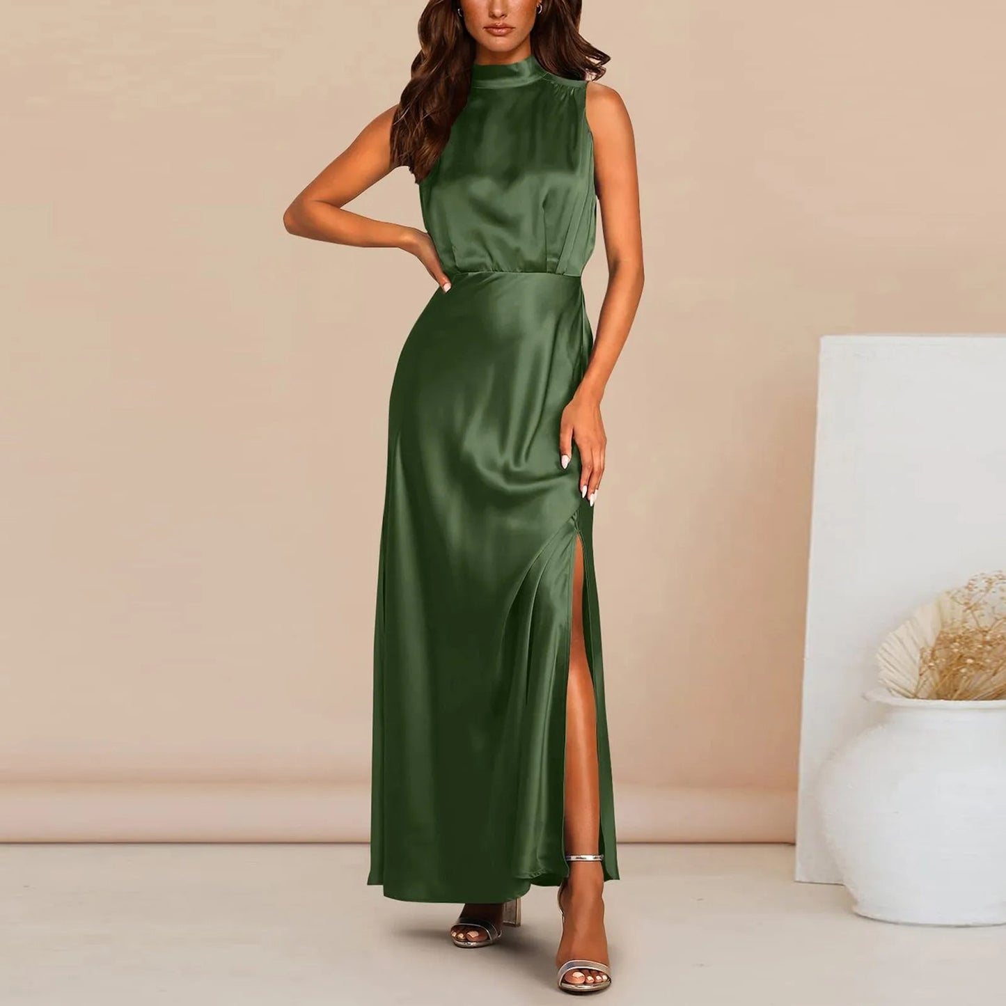 Elbertha - Italienisches Seiden Maxi-Abendkleid - für Damen | Formelle Anlässe