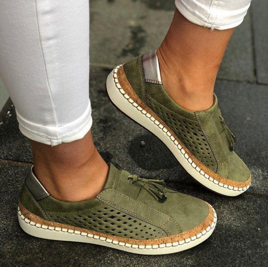 Damen Bequeme Atmungsaktive Slip-on-Schuhe mit Flexibler Sohle