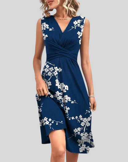 Celeste - V-Ausschnitt Kurzes Kleid - Elegant - Hochwertige Moderner Stil- Perfekt für Legere Tage