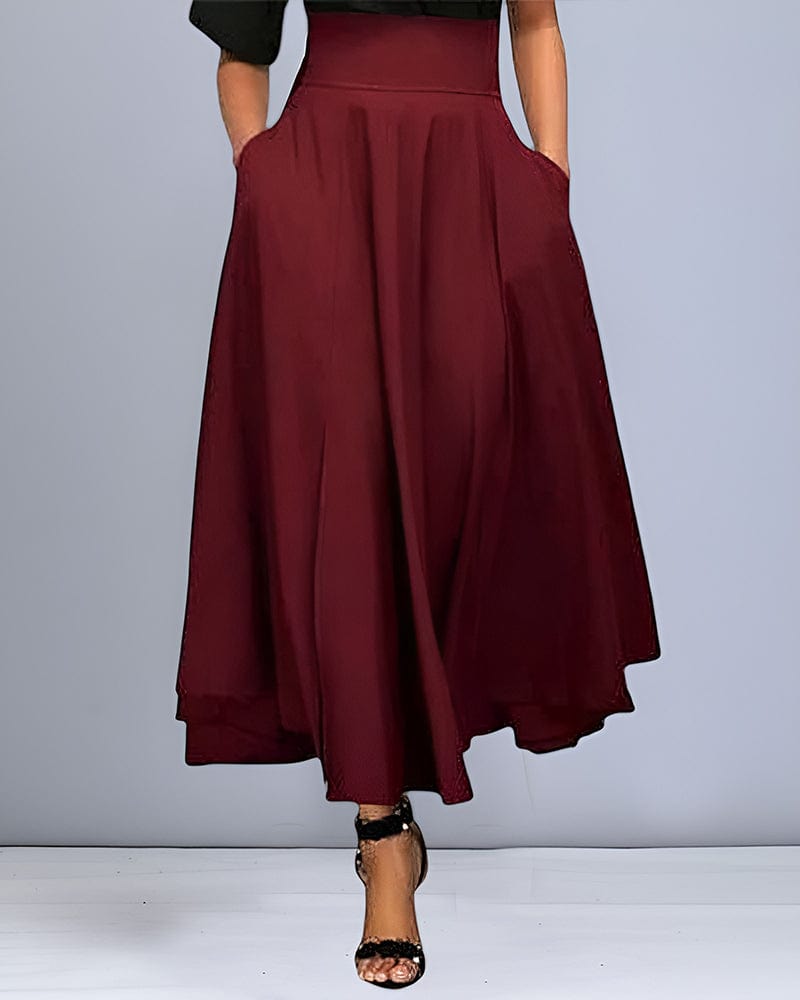 Shaleigh - Eleganter Maxi Rock mit Schleifengürtel - für Damen | Formelle Anlässe