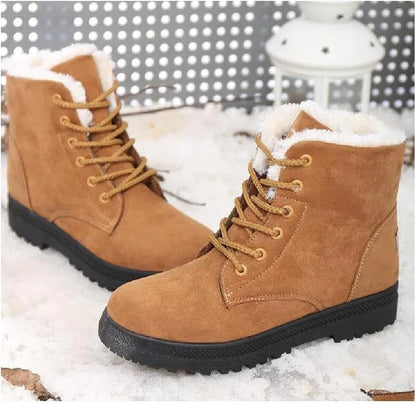 Casual Winter Stiefeletten mit Wolle und Absatz für Damen | Ideal für Winter