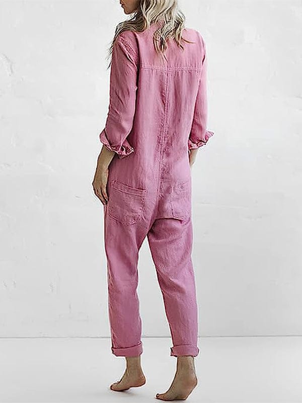 Mecia - Jumpsuit - Lässig - Moderner Stiln Leinen - Ideal für Alltagskleidung