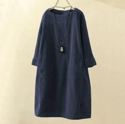 Variant image for Damen Stylisches Kord Kleid mit Bequemer Passform-13