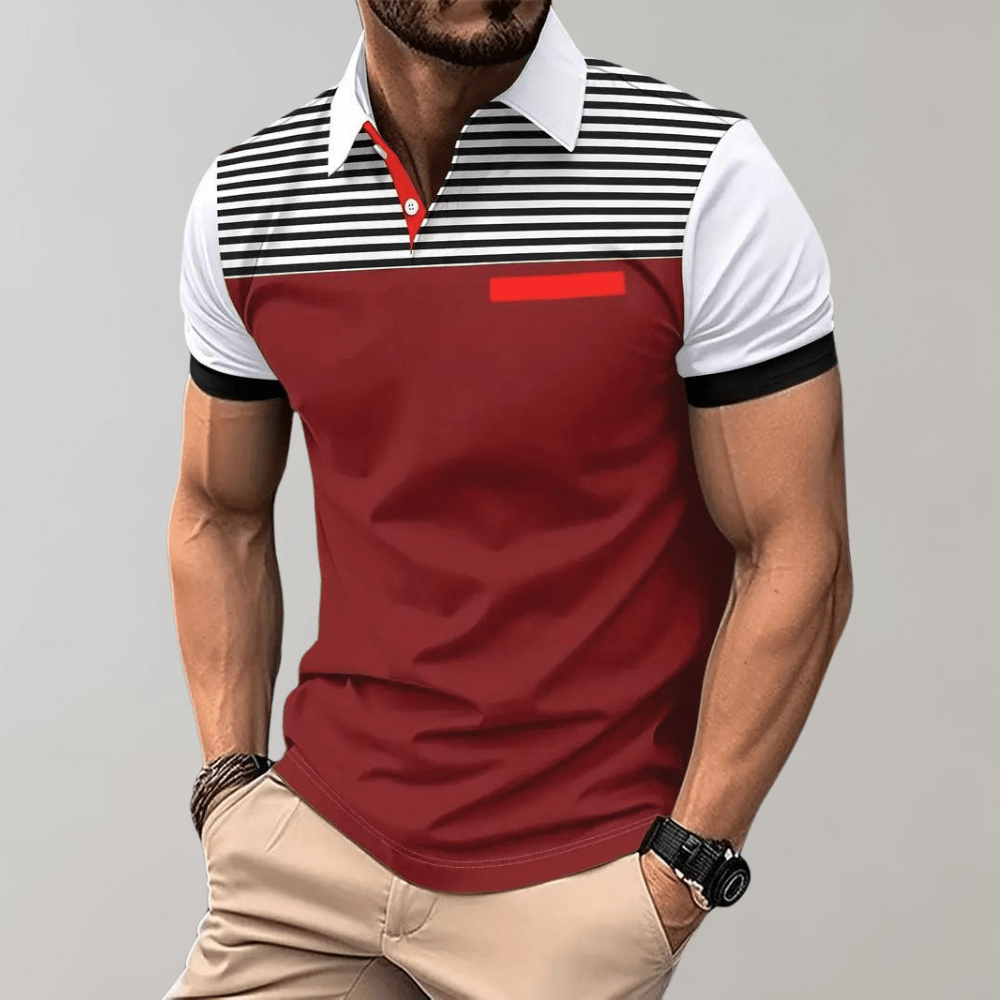 Oscar - Gestreiftes Herren-Poloshirt