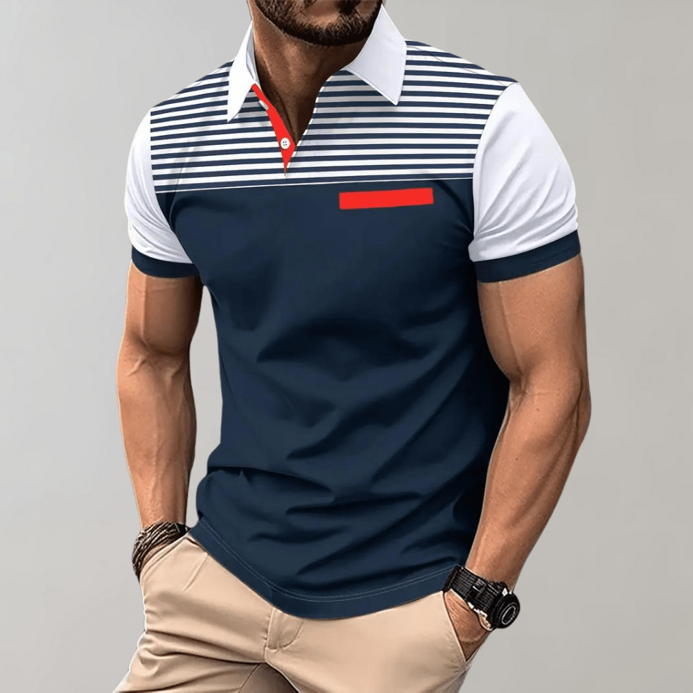 Oscar - Gestreiftes Herren-Poloshirt