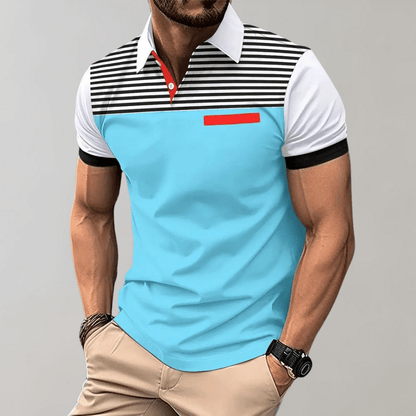 Oscar - Gestreiftes Herren-Poloshirt