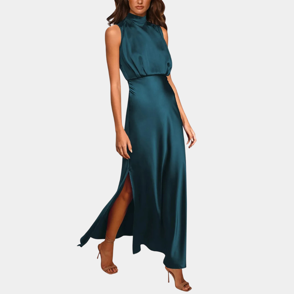 Elbertha - Italienisches Seiden Maxi-Abendkleid - für Damen | Formelle Anlässe