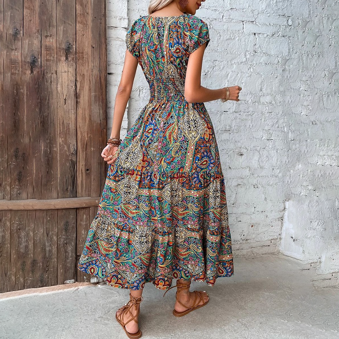 Ethelind - Boho Maxi Sommerkleid - Für Damen | Elegantes Look