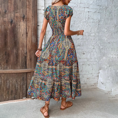 Ethelind - Boho Maxi Sommerkleid - Für Damen | Elegantes Look