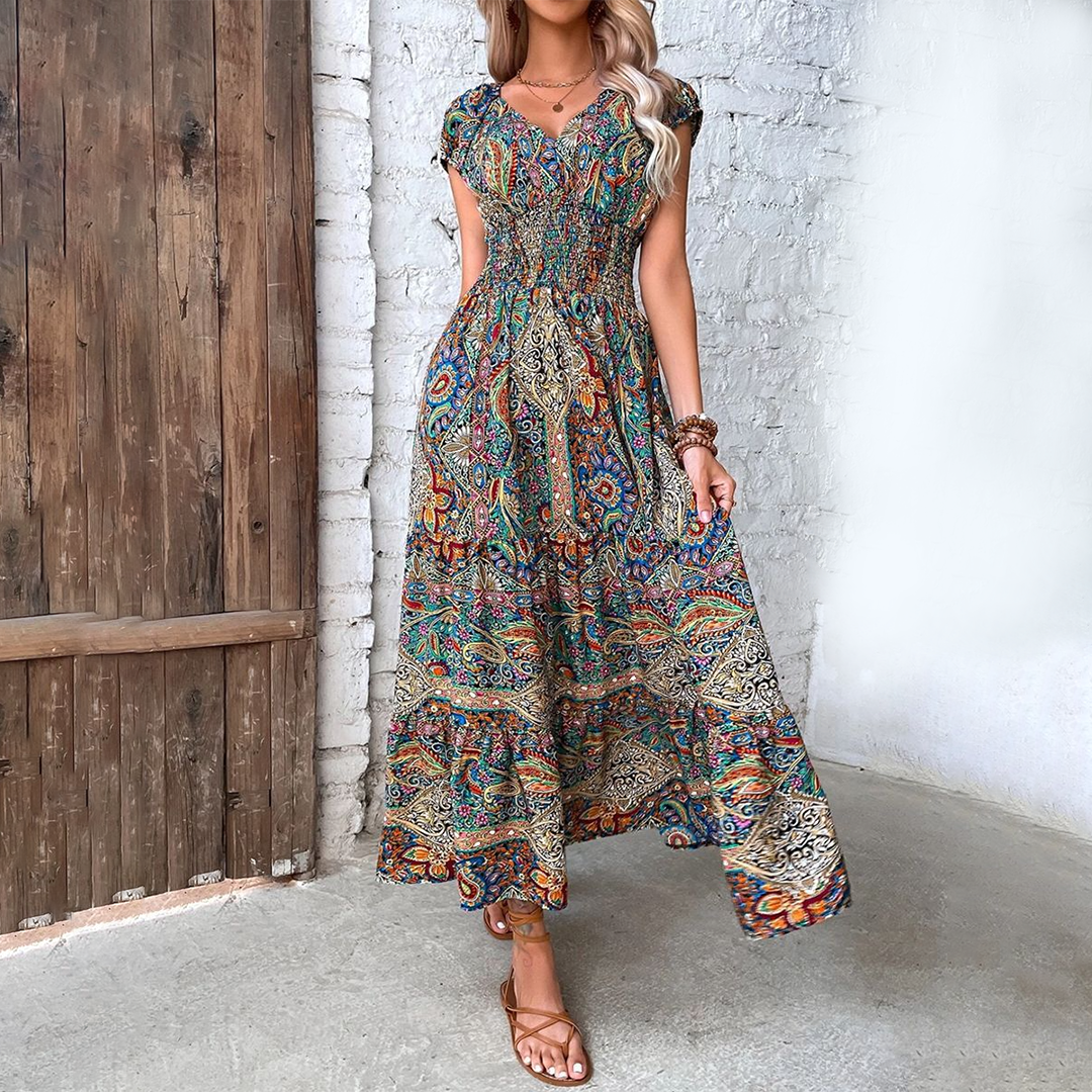 Ethelind - Boho Maxi Sommerkleid - Für Damen | Elegantes Look