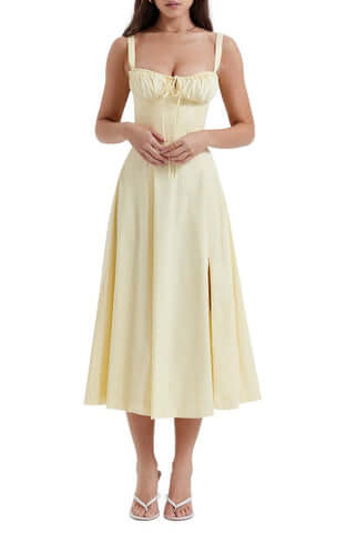 Ferelith - Midikleid - Sommerlich geblümt - Leicht und luftig -  Ideal für den Frühling/Sommer