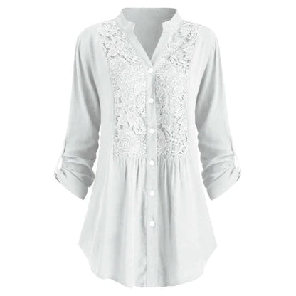 Variant image for Damen Modische Luftige Bluse mit Puffärmel für Vielseitige Anlässe-6
