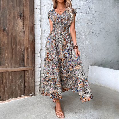 Ethelind - Boho Maxi Sommerkleid - Für Damen | Elegantes Look