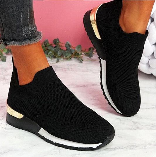 Damen Bequemer Atmungsaktiver Sneaker mit Gepolsterter Sohle