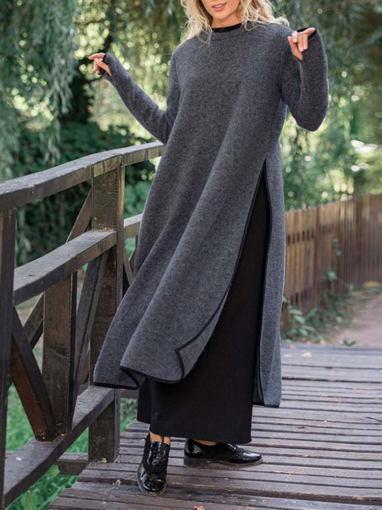 Georgine - Lockeres langärmeliges Kleid - Elegant - Saison-Kollektion - Ideal für den Herbst