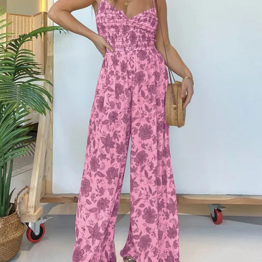 Clarimonda – Blumenmuster Jumpsuit – Lässig – Hochwertige Moderner Stil - Ideal für den Sommer