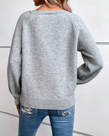 Shae - Freizeitpullover - Schick - Grau / Vielseitiges Design - Alltagstauglich