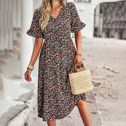 Variant image for Damen Elegantes Floral Midikleid aus Hochwertigem Stoff mit Bequemer Passform-7