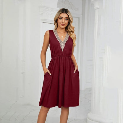 Livianna - Kurzes Kleid - Kinn - Moderner Stil - Formelle Anlässe