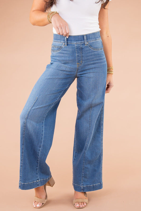 Helmina - Flared Jeans - Klassiker - Blau Hochwertiger Denim / Vielseitiges Design - Alltagstauglich