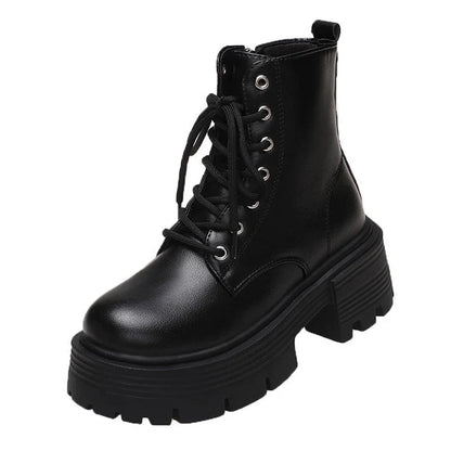 Casual Vegane Leder Plateau Stiefeletten für Damen | Perfekt für Casual-Tage