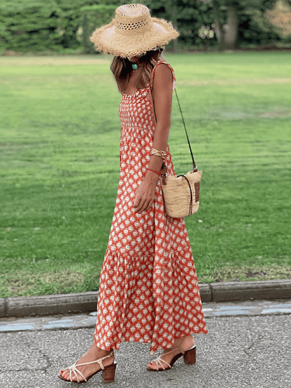 Novy - Elegantes Maxikleid -  Boho -Schmal Geschnitten - Ideal für Warmes Wetter